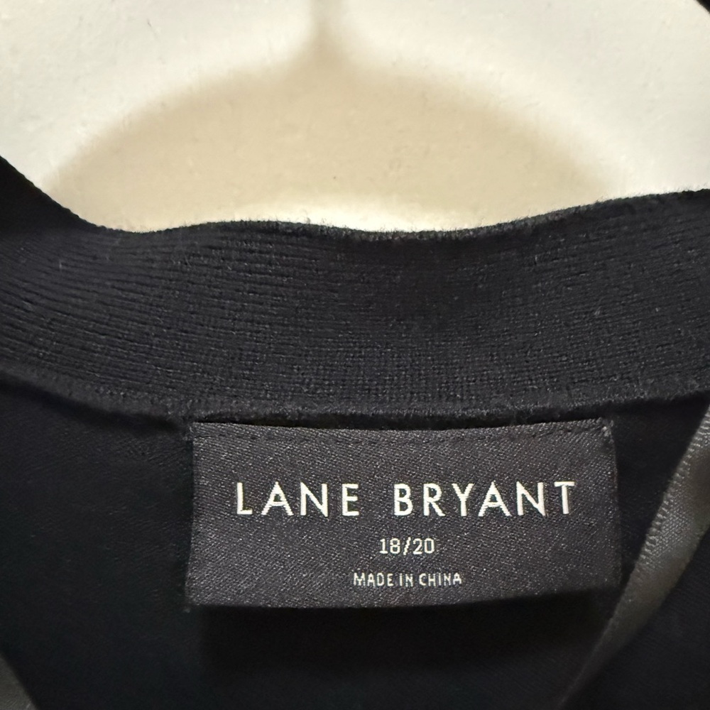 Lane Bryant Black Gray And Ivory  Striped Cardigan / Duster Sweater - Picture 2 of 3